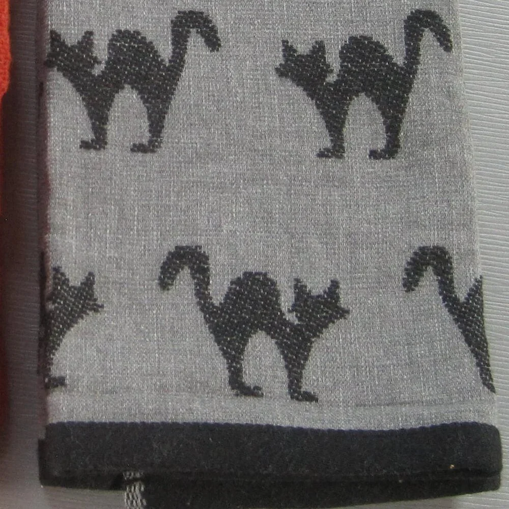 Cupcakes and Cashmere Halloween Kitchen Towels Set of 2 (Cats)